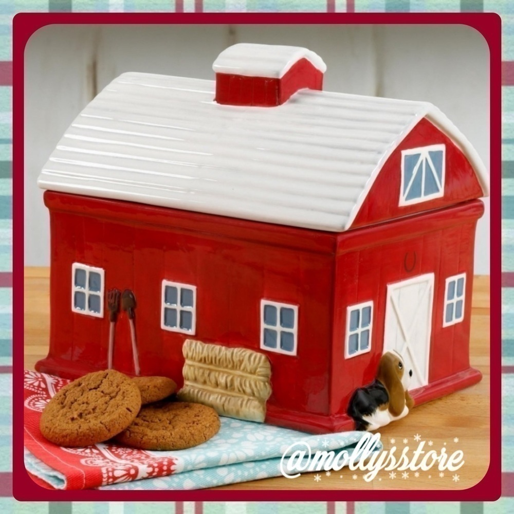 🌸 New The Pioneer Woman Barn Shaped Cookie Jar - Picture 5 of 9